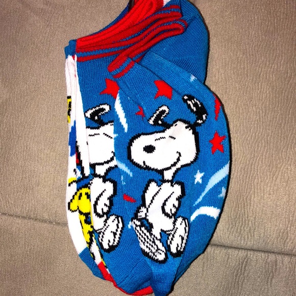 Peanuts 4th of July socks set of 5 pairs - Picture 2 of 9